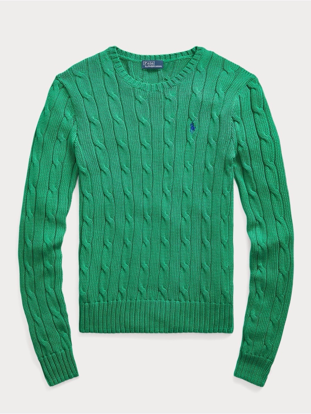 Ralph Lauren Women Cable-Knit Cotton Crewneck Sweaters M